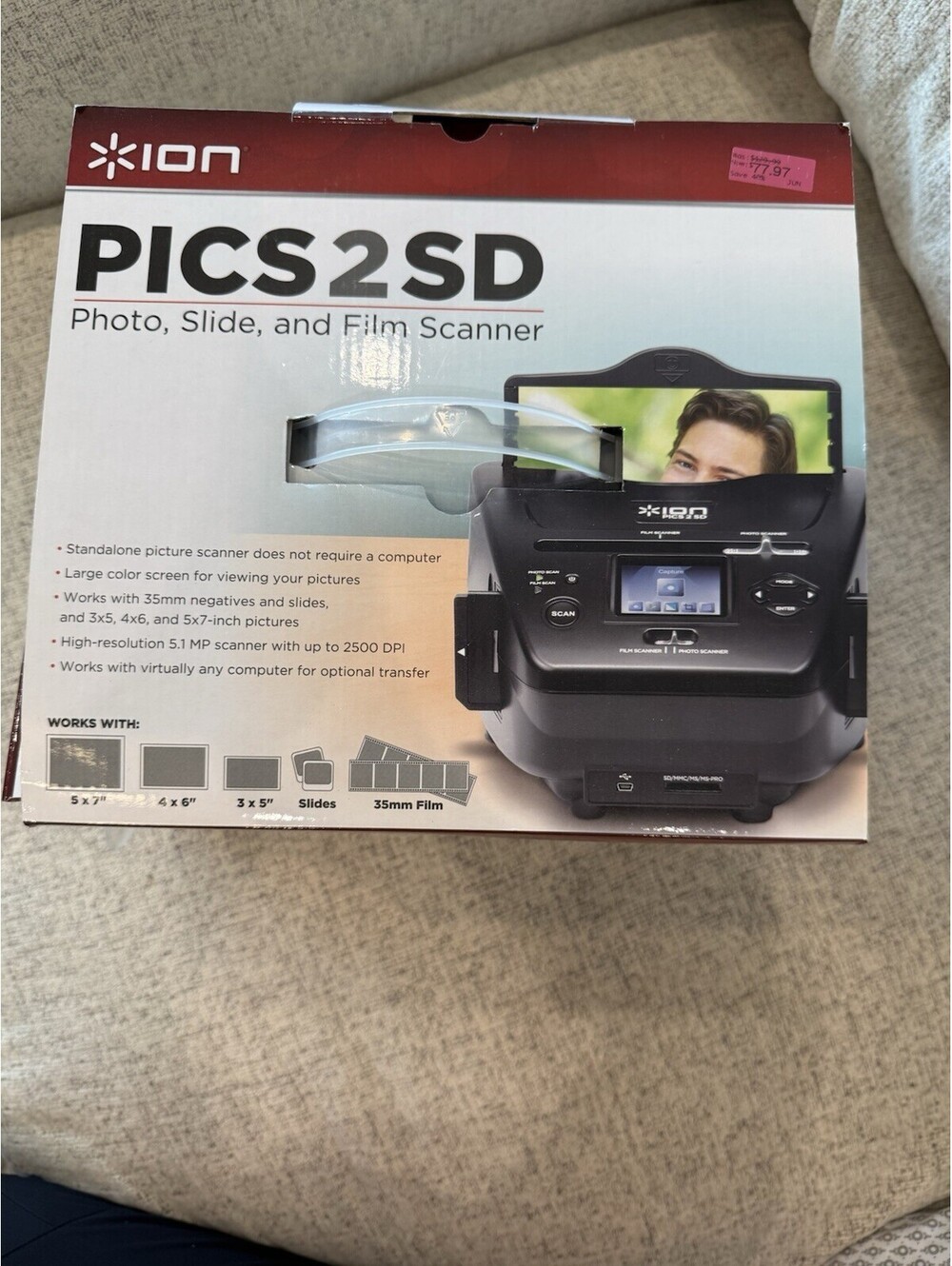 Ion Pics 2 SD Photo Slide and Film Scanner with Accessories